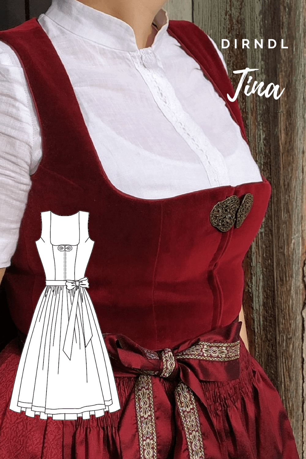 Schnittmuster Dirndl Tina Gr. 34-52 : - Sewando
