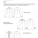 Sandy – Bluse mit/ohne Rüschen, Schnittmuster in Gr. 34 - 52