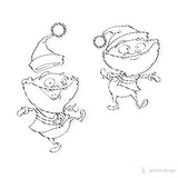 2er Digi Stamp Set "Santa Claus" Drucken, Basteln Plotterdatei