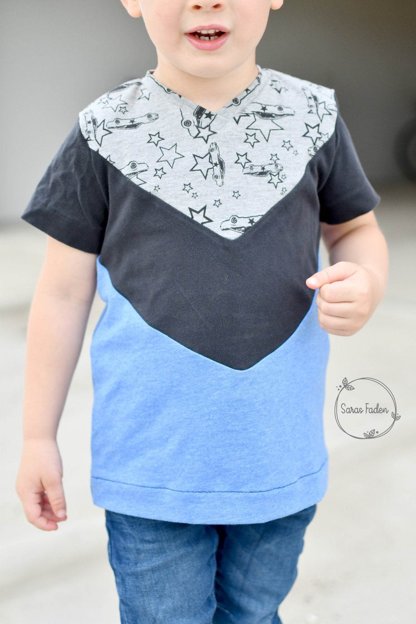 Blockshirt Benni Shirt Schnittmuster 50-170 - Sewando