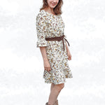 Schnittmuster Sarah – Lockeres Leinenkleid oder Tunika mit Saumrüschen Gr. 34-50 / BU 80-116 - Sewando