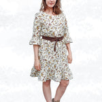 Schnittmuster Sarah – Lockeres Leinenkleid oder Tunika mit Saumrüschen Gr. 34-50 / BU 80-116 - Sewando