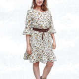 Schnittmuster Sarah – Lockeres Leinenkleid oder Tunika mit Saumrüschen Gr. 34-50 / BU 80-116 - Sewando