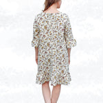 Schnittmuster Sarah – Lockeres Leinenkleid oder Tunika mit Saumrüschen Gr. 34-50 / BU 80-116 - Sewando