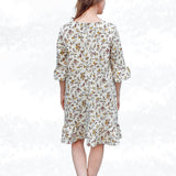 Schnittmuster Sarah – Lockeres Leinenkleid oder Tunika mit Saumrüschen Gr. 34-50 / BU 80-116 - Sewando