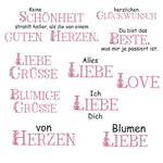 Digiset Blumen Herz Plotten, Sublimation, Drucken, Digistamp - Sewando