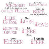 Digiset Blumen Herz Plotten, Sublimation, Drucken, Digistamp - Sewando