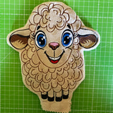 ITH Plüschtier „Schaf Ulla“ | Für 16x26 Rahmen | In-the-Hoop Plushie | Stickdatei | Embroidery Design | alle Formate | Sofort-Download