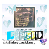 Plotterdatei Schattenbox Motiv "Leuchtturm " SVG, DXF, PNG