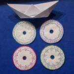 4x Stickdatei Schiffe ITH Untersetzer - Sewando