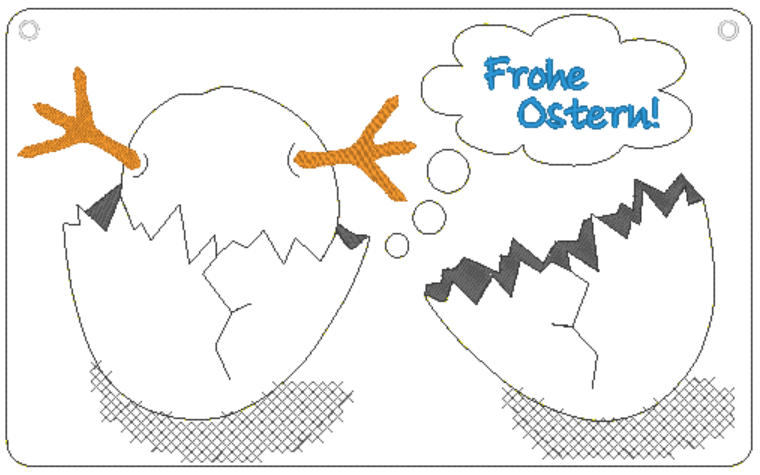 Stickdatei - Schlüpfendes Küken - Sewando
