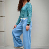 Schnittmuster Mid Waist Palazzo Jeans "Der ferne Pfad" Damen Gr. 64 - 124