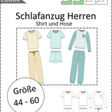 Schlafanzug für Herren - Gr. 44-60, Pyjama Set Shirt und Hose