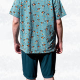 Schlafanzug für Herren - Gr. 44-60, Pyjama Set Shirt und Hose