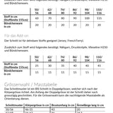 Gemütlicher Schlafi INKL. ÄRMEL ADD-ON, Schnittmuster Grösse 50-116 - Sewando