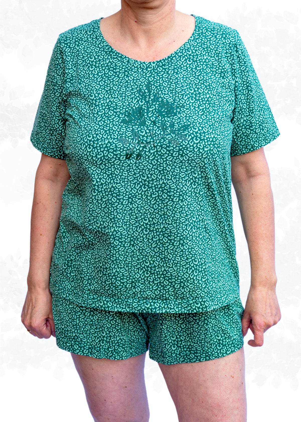 Jersey-Schlafanzug - Pyjama Set mit Shirt & Hose für Damen Gr. 34-50 / BU 80-116 - Sewando