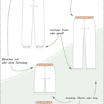 Schnittmuster Jersey-Schlafanzug - Pyjama Set mit Shirt & Hose für Damen Gr. 34-50 / BU 80-116 - Sewando