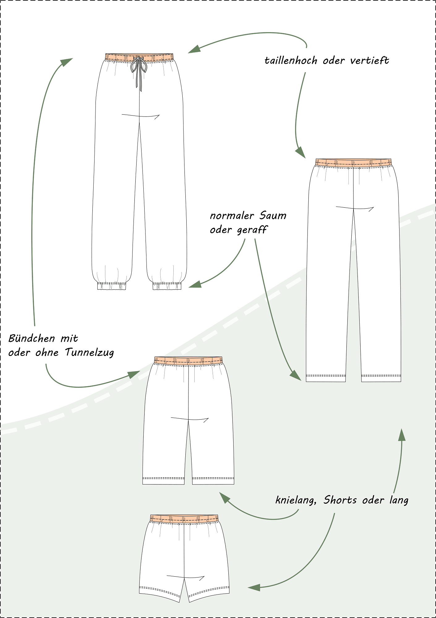 Schnittmuster Jersey-Schlafanzug - Pyjama Set mit Shirt & Hose für Damen Gr. 34-50 / BU 80-116 - Sewando