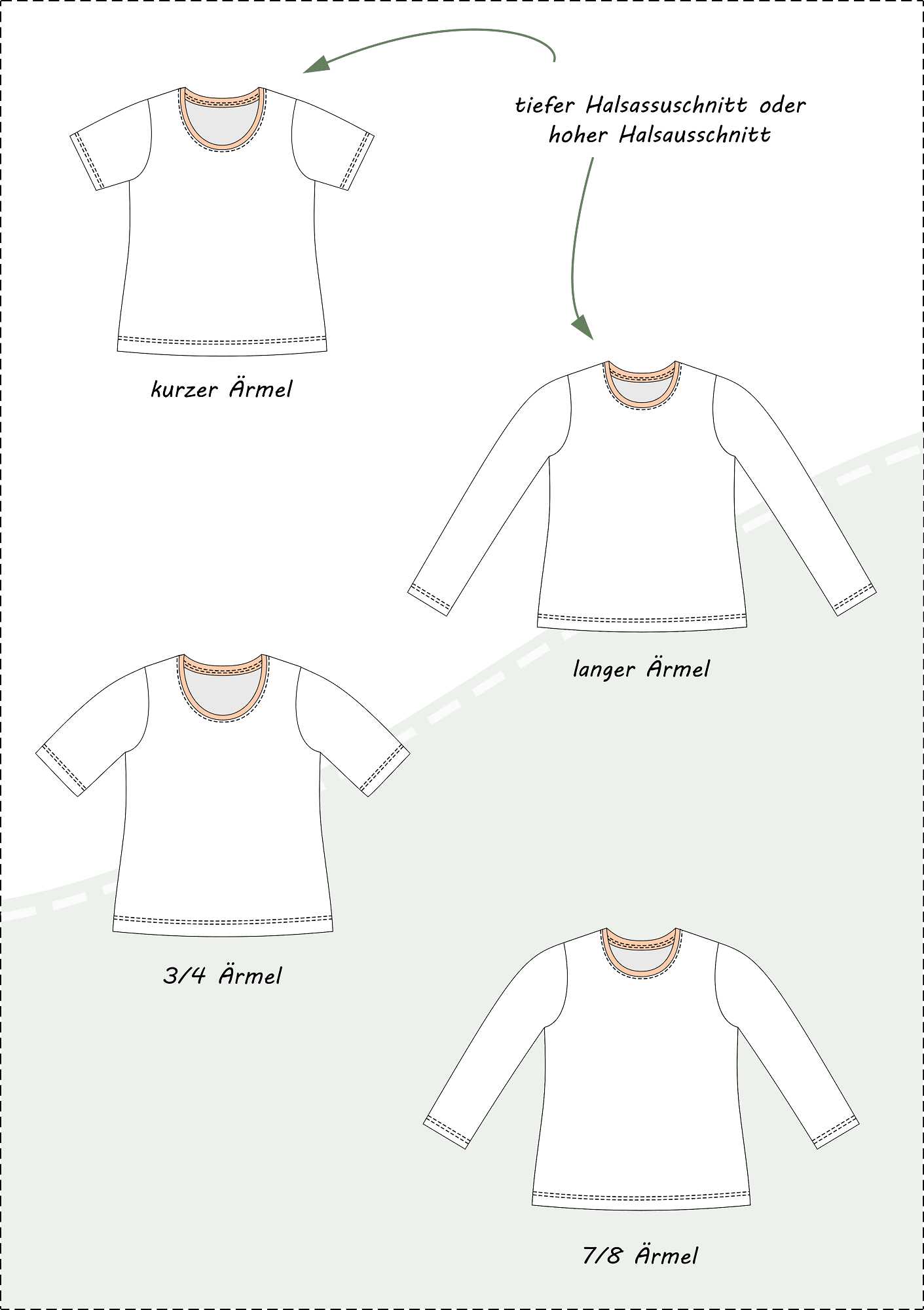 Schnittmuster Jersey-Schlafanzug - Pyjama Set mit Shirt & Hose für Damen Gr. 34-50 / BU 80-116 - Sewando