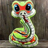 ITH Plüschtier „Schlange Sissi“ | Für 16x26 Rahmen | In-the-Hoop Plushie | Stickdatei | Embroidery Design | alle Formate | Sofort-Download