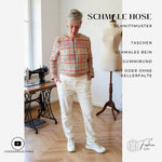 Schmale Hose als Hüft- oder Taillenhose in S-XL - Sewando
