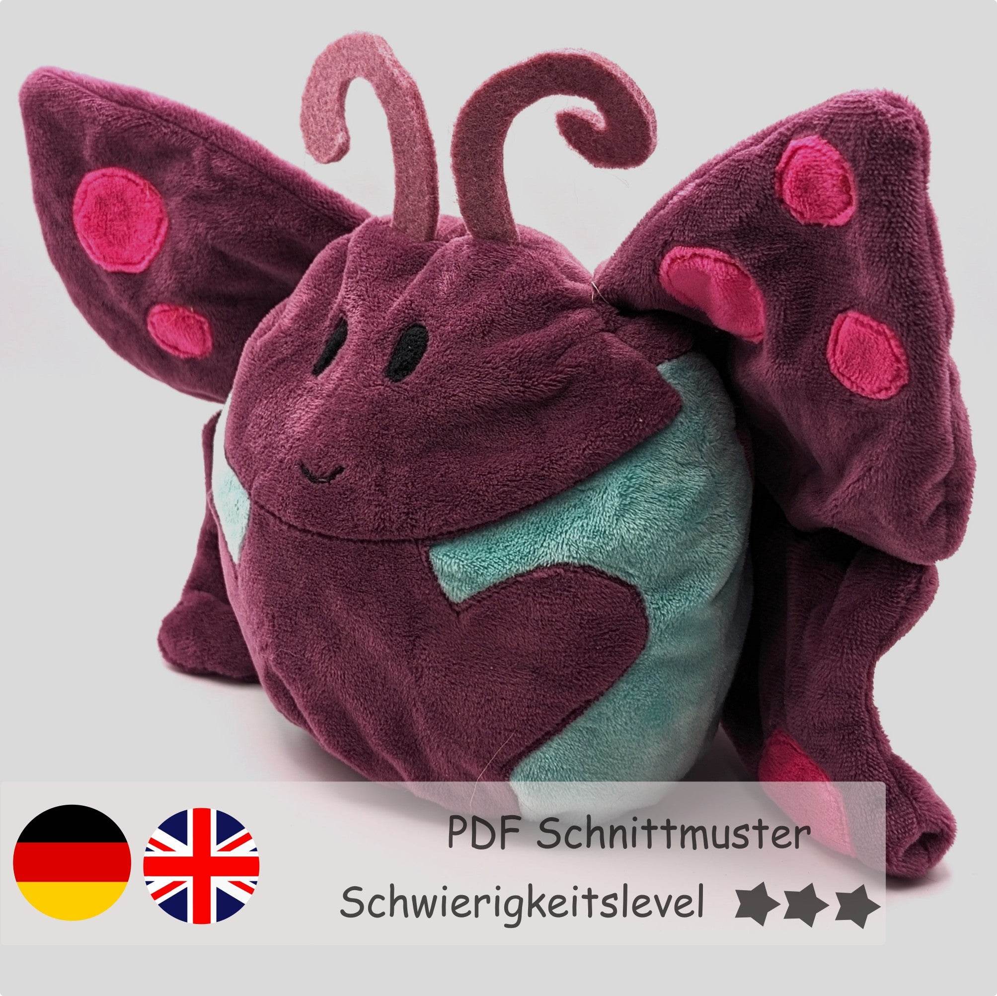 Wendekuscheltier Krempeltierseite Schmetterling Level 3 - Nähanleitung und Schnittmuster - Sewando