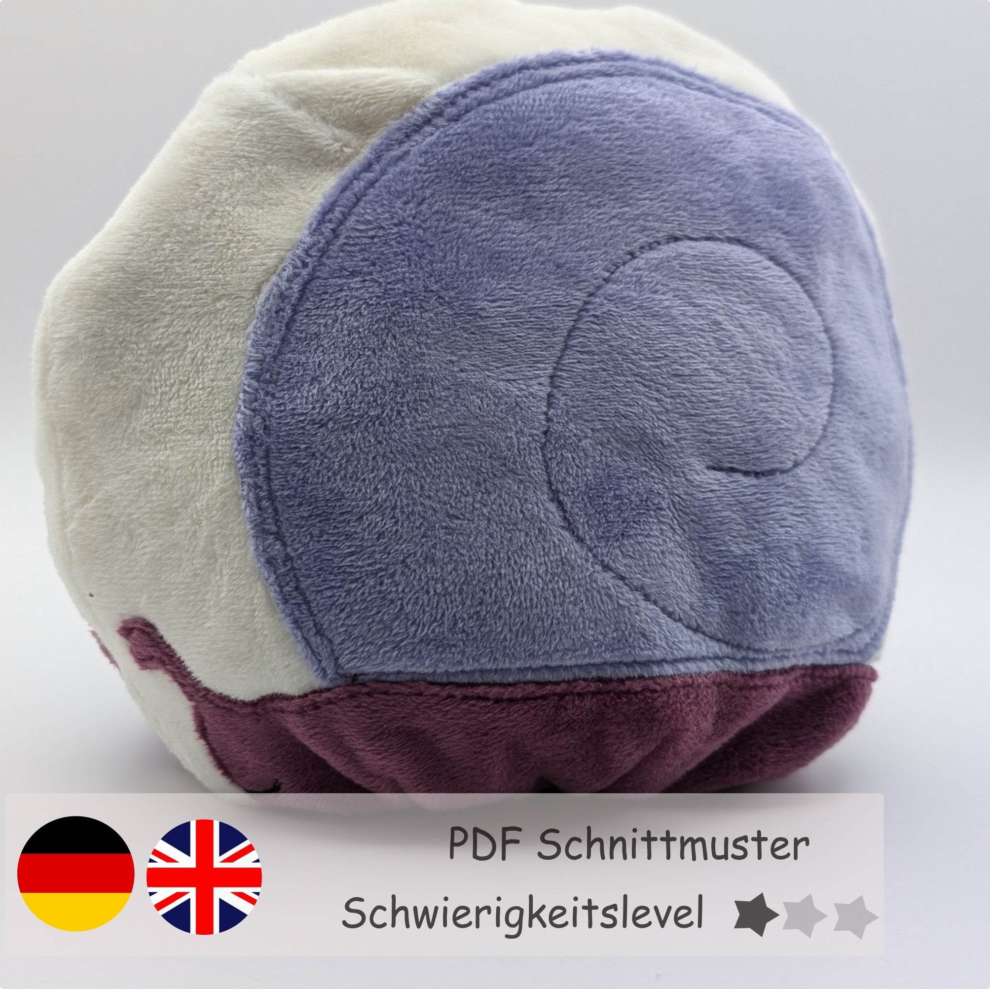 Wendekuscheltier Krempeltierseite Schnecke Level 1 - Nähanleitung und Schnittmuster - Sewando