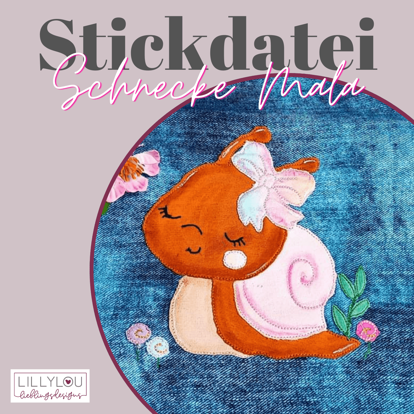 Stickdatei - Schnecke Mala - Sewando