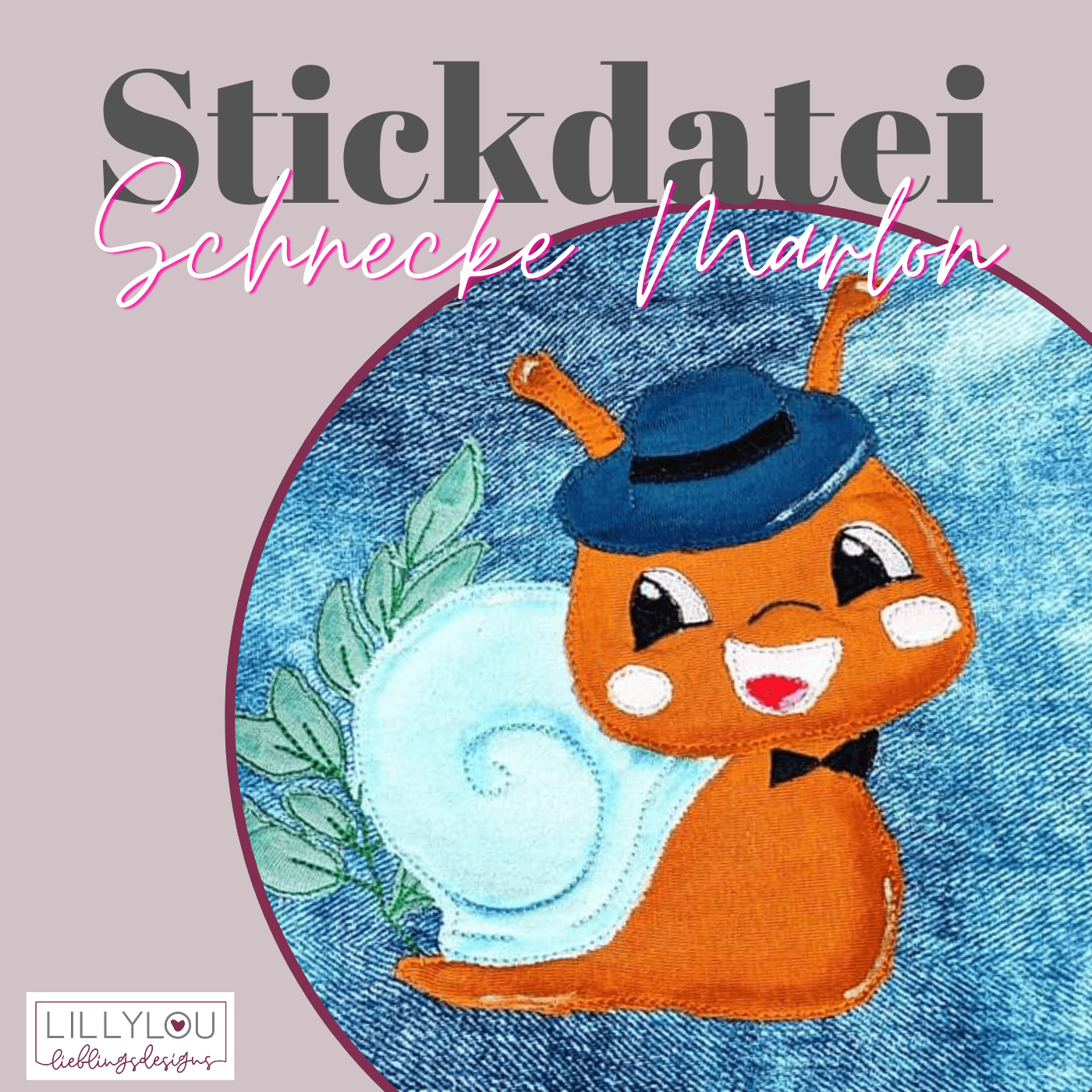 Stickdatei - Schnecke Marlon - Sewando
