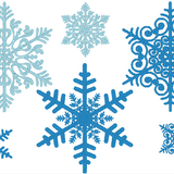 Stickdatei - 8 Schneeflocken in je 5 Größen