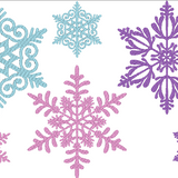 Stickdatei - 8 Schneeflocken in je 5 Größen