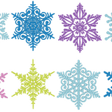 Stickdatei - 8 Schneeflocken in je 5 Größen