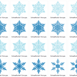 Stickdatei - 8 Schneeflocken in je 5 Größen