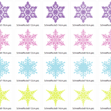 Stickdatei - 8 Schneeflocken in je 5 Größen