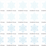 Stickdatei - 8 Schneeflocken - Linie in 10 Größen