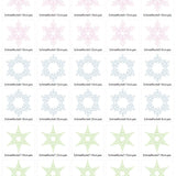 Stickdatei - 7 Schneeflocken - Linie in 10 Größen