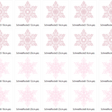 Stickdatei - 8 Schneeflocken - Linie in 10 Größen