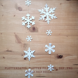 Plotterdatei Schneeflocken 6 Designs