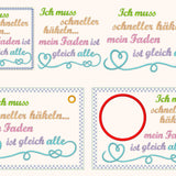5x Stickdatei "schneller häkeln" ITH und Solotext