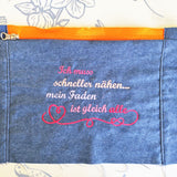 5x Stickdatei "schneller nähen" ITH und Solotext