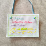 5x Stickdatei "schneller sticken" ITH und Solotext