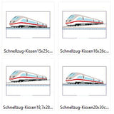 Stickdatei - Schnellzug Kissen ITH Zug Lok