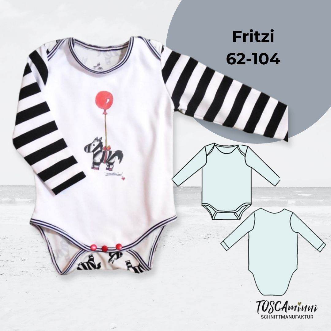Schnittmuster Baby Body Schnittmuster Gr. 62-104 - Sewando