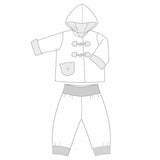 Schnittmuster Babyset Kombi Baby Jacke + Hose BRIO + LUCCA Ebook pdf Schnittmuster PDF Ebook download Patternforkids 