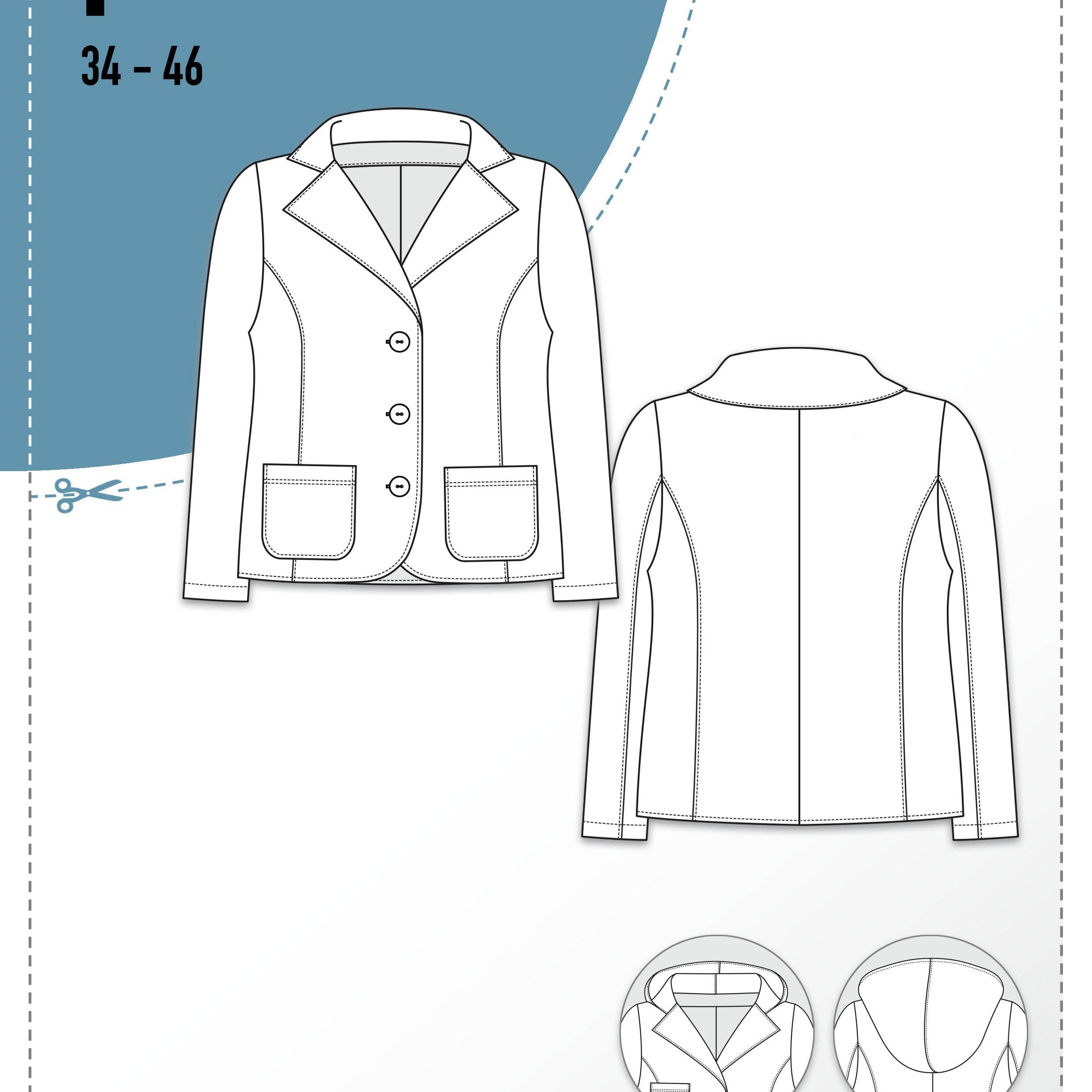 Schnittmuster Blazer, Jackett PAULISTA (34-46) : - Sewando