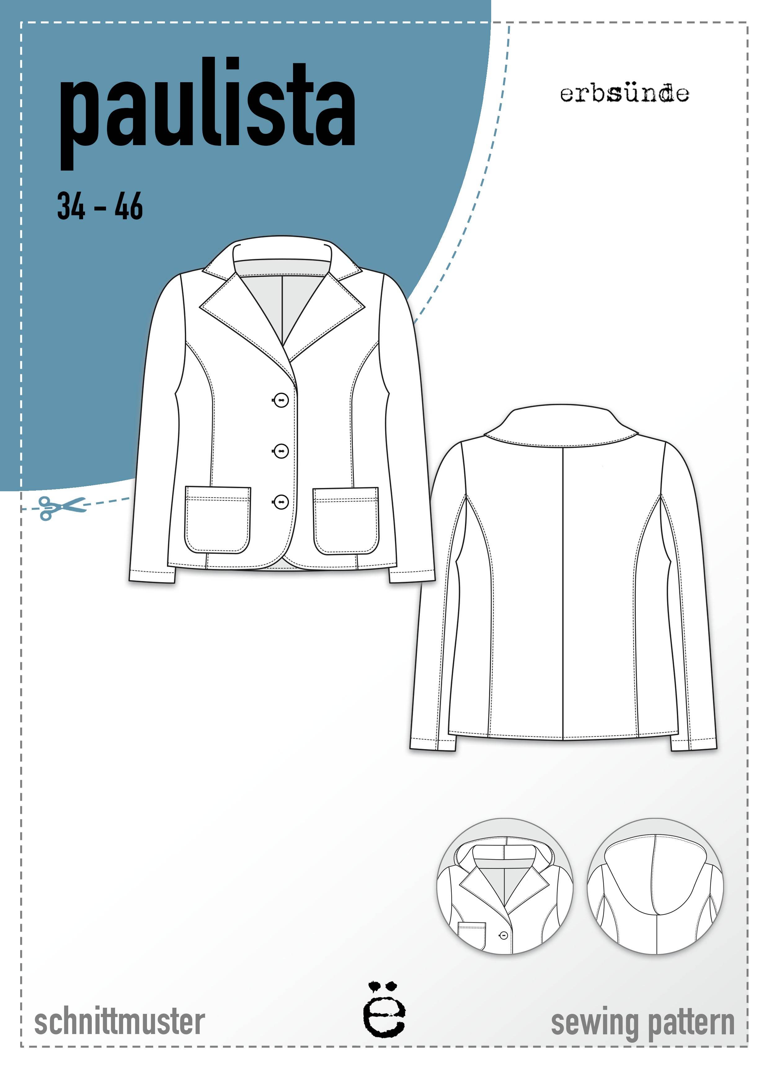 Schnittmuster Blazer, Jackett PAULISTA (34-46) : - Sewando