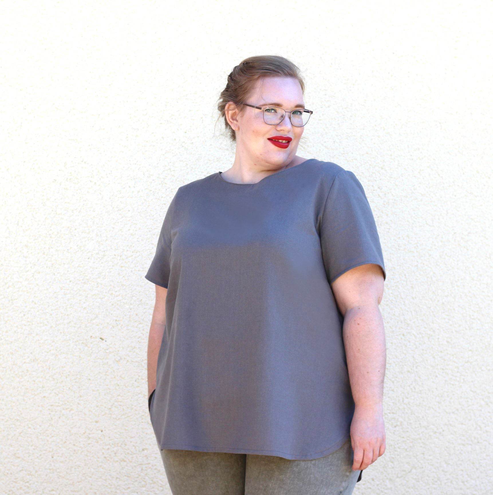 Schnittmuster Bluse mit Ärmelrüsche AREIA (34-58) : - Sewando