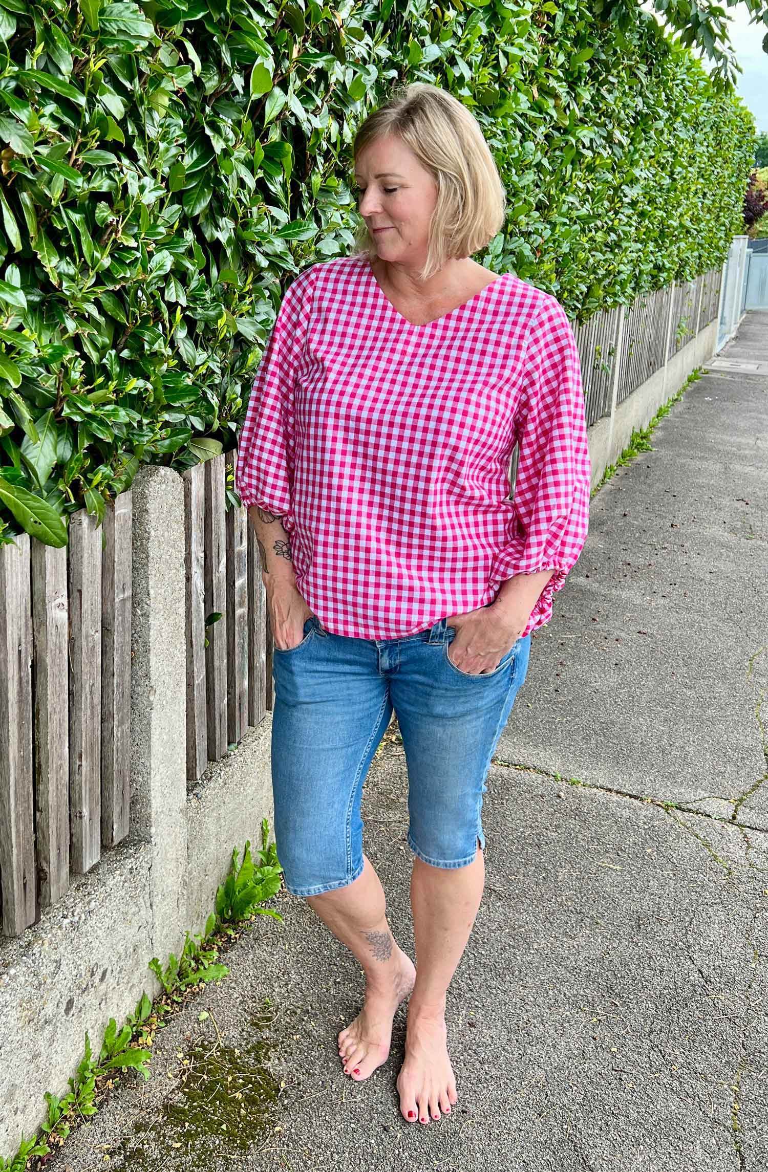 Schnittmuster Bluse mit Ballonärmeln PETUNIA (34-58) : - Sewando