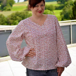 Schnittmuster Bluse mit Ballonärmeln PETUNIA (34-58) : - Sewando