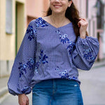 Schnittmuster Bluse mit Ballonärmeln PETUNIA (34-58) : - Sewando